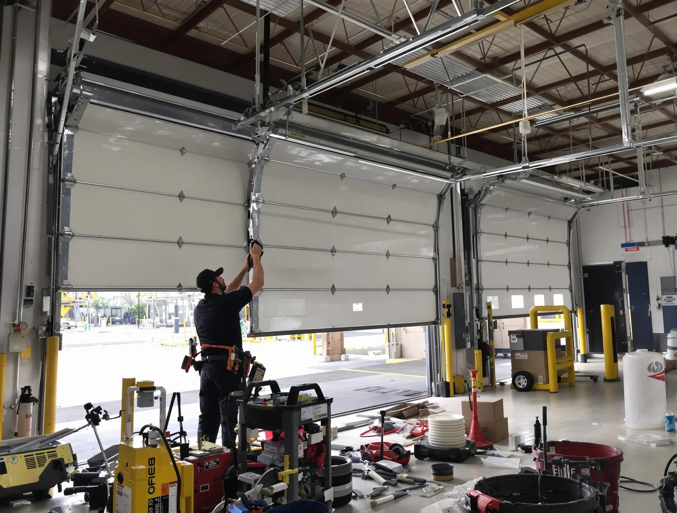 Gunbarrel Garage Door Repair technician performing commercial garage door repair in Gunbarrel