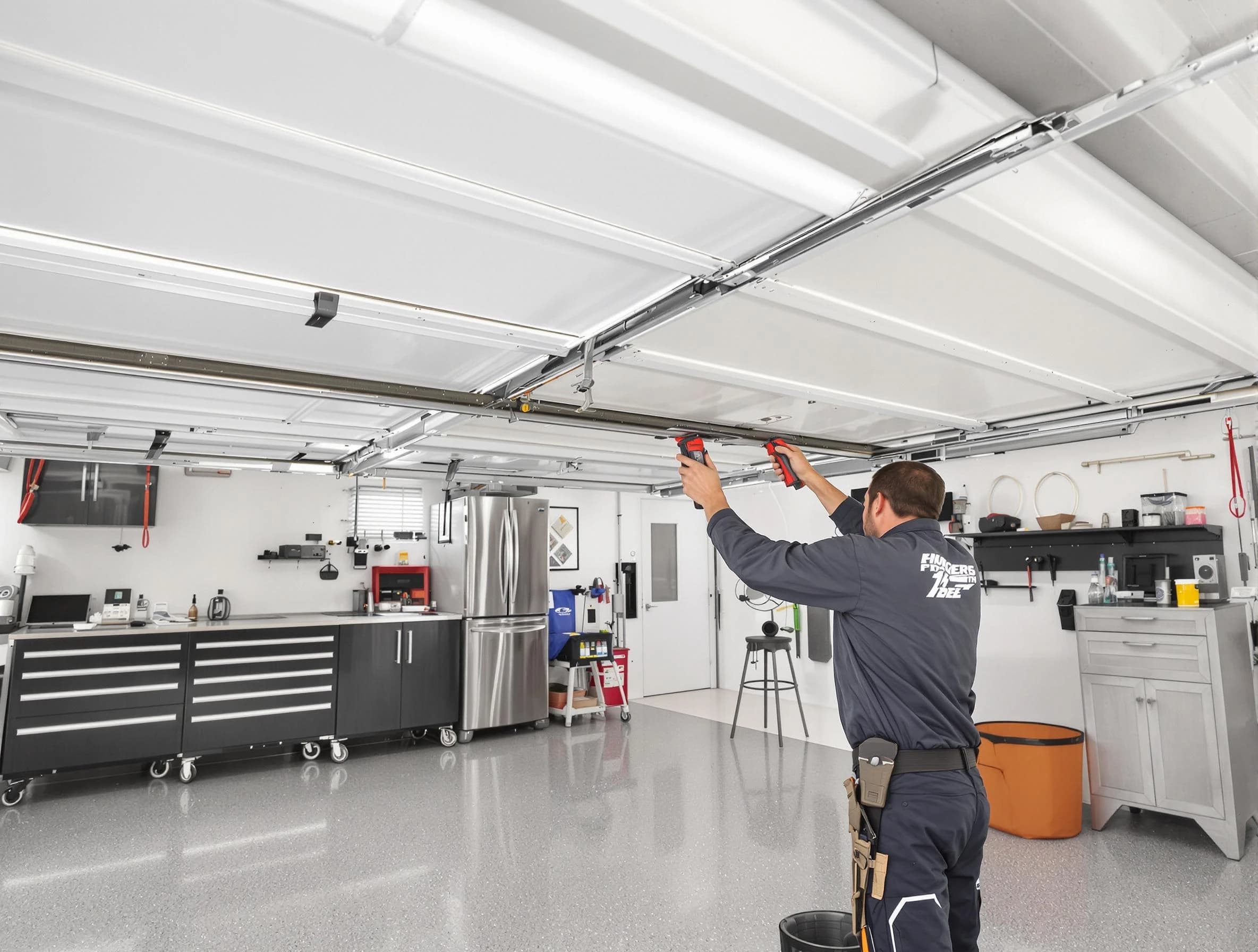 Overhead garage door repair service by Gunbarrel Garage Door Repair in Gunbarrel