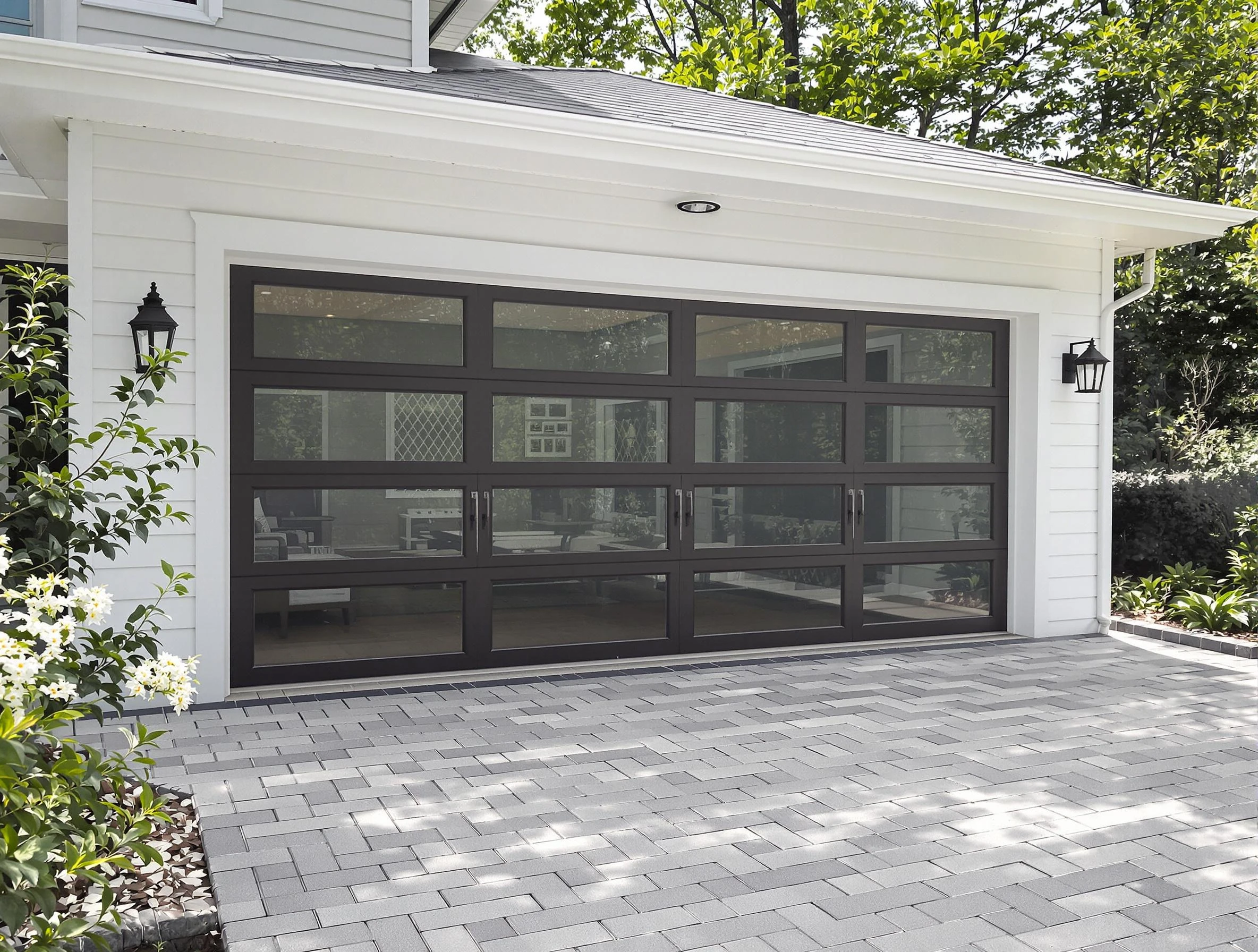 Gunbarrel Garage Door Repair design specialist presenting custom garage door options to Gunbarrel homeowner