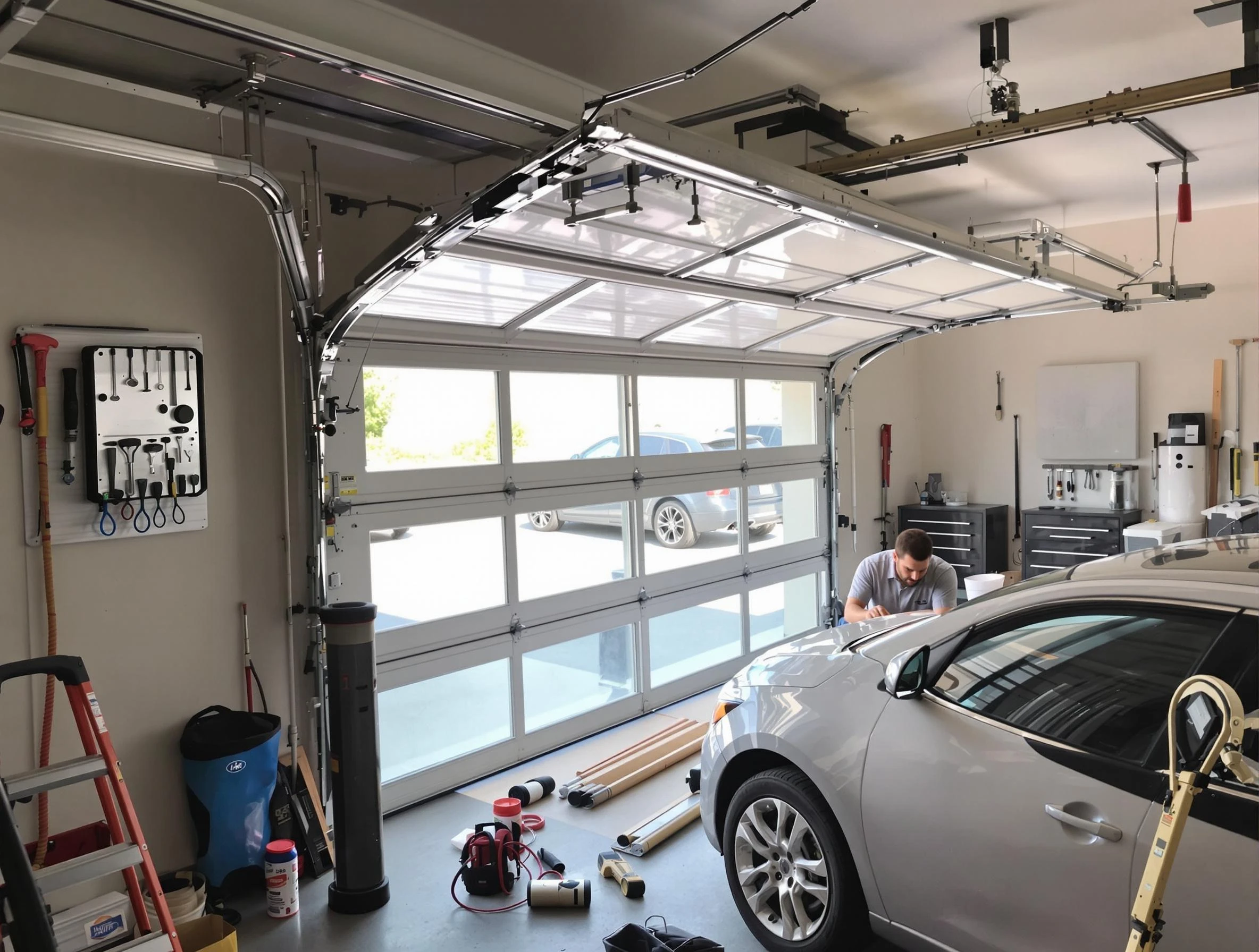 Garage door noise reduction service by Gunbarrel Garage Door Repair in Gunbarrel