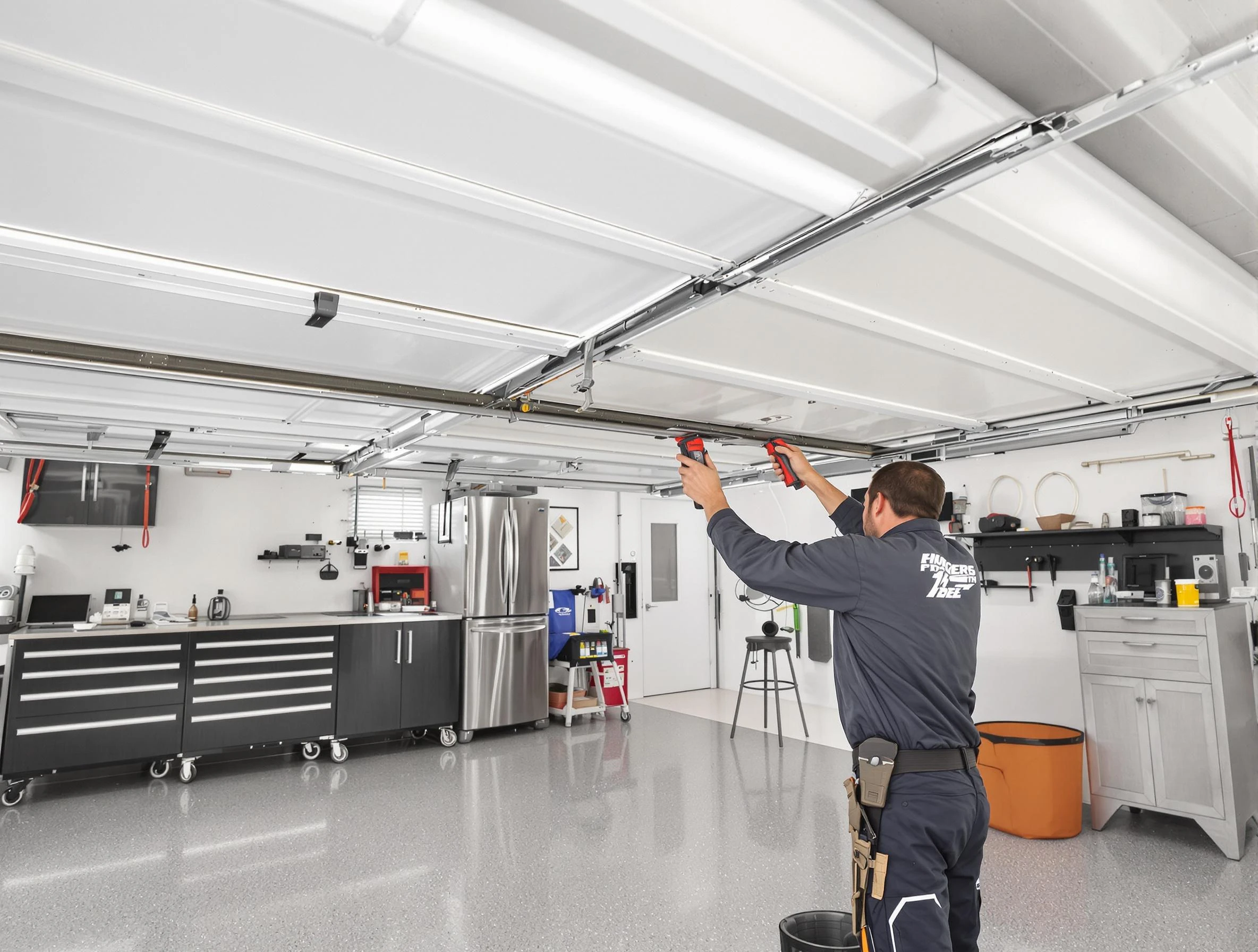 Overhead garage door repair service by Gunbarrel Garage Door Repair in Gunbarrel